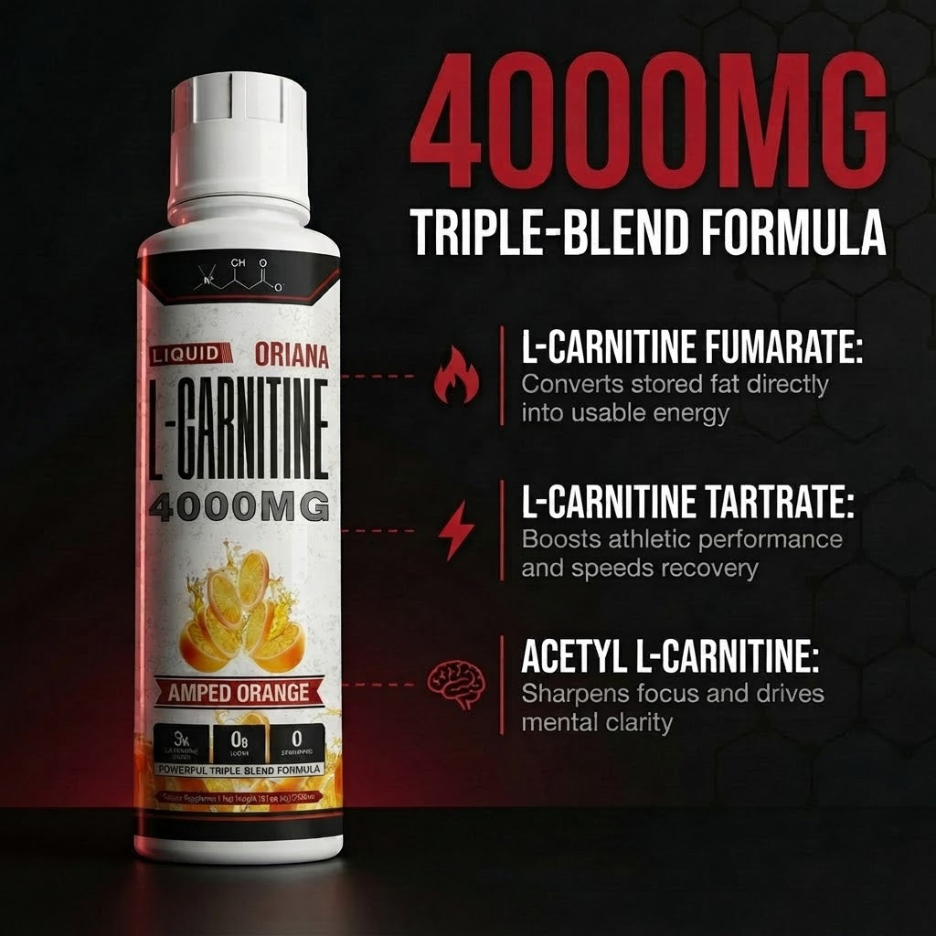 ORIANA 4000™ Liquid Carnitine Complex | Burn Fat 3X Faster